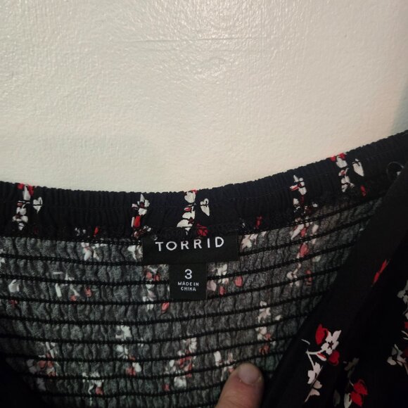 Tea Length Challis Square Neck Dress (Size 3X) - Picture 9 of 9